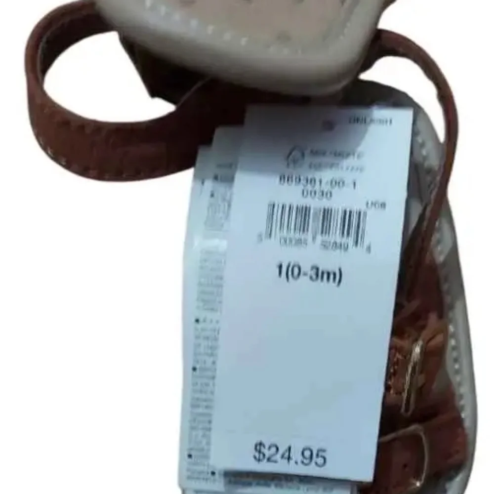 NWT Baby GAP Brown Leather Sandals with Buckle Detail